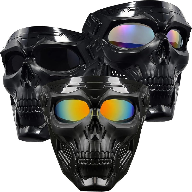 PLOOTA Motorcycle Face Mask Full Face,Dirt Bike Goggles Motocross, ATV, Offroad, Riding Racing Goggles for Men Women - Image 1